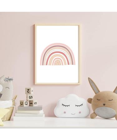 Meinbaby123 A4 Alphabet ABC Learning Posters - 3 Set for Kids' Room | Decorative Wall Art for Girls | Premium Rainbow & Number Posters in Pink - Buy Online on GoSupps.com