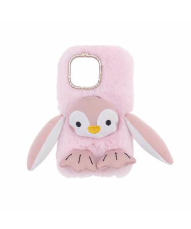 Miago Pl sch 3D case for Xiaomi Redmi 9a cell phone case girl fluffy penguin design protective cover silicone cover fur case pink xiaomi redmi 9a pink