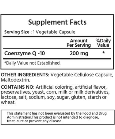 Buy Pure CoQ-10 200 mg - 60 Vegetable Capsules | Premium Quality Health Supplement - 2-Month Supply - Buy Online on GoSupps.com