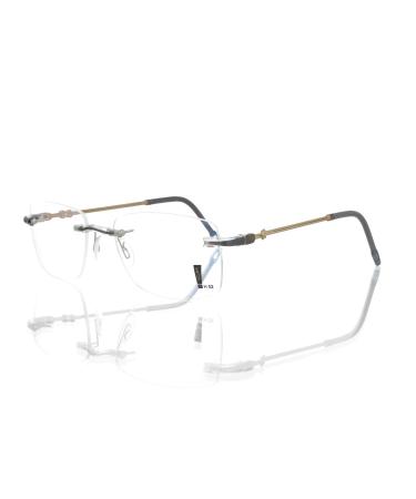 switch it set Combi 7028 interchangeable temples in the color anthracite-gold-matt with cross knot