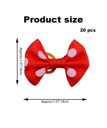 Fezf 20-Piece Dog Hair Accessories Set - Rubber Band Loops & Arches for Long-Haired Pets - Random Colors - Buy Online on GoSupps.com