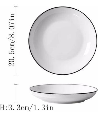 Serving Plates Ceramic Disc Household Dish Dish Dessert Dish Kitchen Restaurant Flat Dish White Minimalist Dinner Set Set of 4 Pack of 6 Pack of 10 Pack for Appetizer Dinner and Desserts (Color : B - Buy Online on GoSupps.com