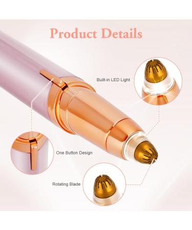 Hello Eyebrow Remover Electric Eyebrow Epilator for Women with Integrated LED Electric Eyebrow Trimmer for Women for Facial Hair Eyebrows Lip Hair Arms Rose Gold Rose Gold - Buy Online on GoSupps.com