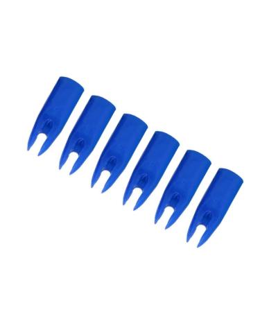 Lamehfyo 50 Pack Archery Arrow Nocks Plastic Nocks Replacement Arrow Tail Glue On 7mm Arrow Shaft Archery Nocks for DIY Arrows End Accessory Blue