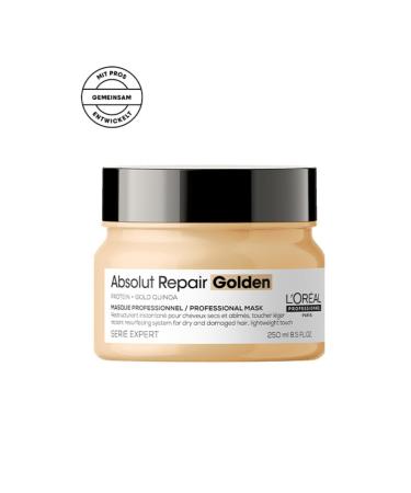 L'Or al Professionnel Repairing Hair Mask for Stressed & Dry Hair | Quinoa Infused | Series Expert Absolutely Repair Gold Mask - Shop Internationally - Buy Online on GoSupps.com