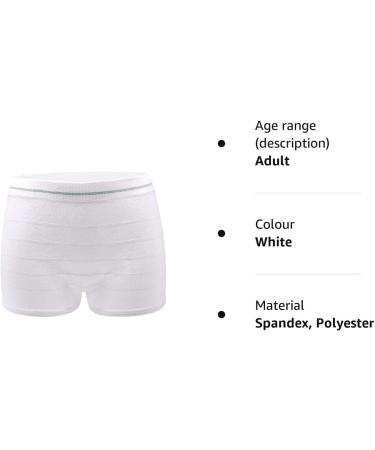 HANSILK Women's Seamless Postpartum Underwear XL White - 3 Pack - Disposable High Waist C-Section Recovery Maternity Underwear - Breathable & Comfortable - Buy Online on GoSupps.com