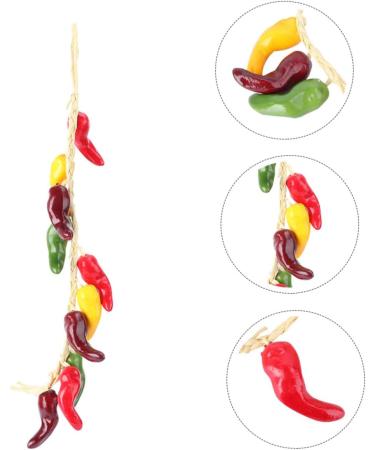 Zerodeko 3 Pcs Fake Chili Skewers Hanging Simulation Chili Pepper Pendant Fruit Decor Mini Decor Chinese Decor Plants Decor Artificiales Para Corn Ornament Vegetable Foam Wreath Colorfulx3pcs 56X5CMx3pcs - Buy Online on GoSupps.com
