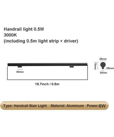 LED Handrail Complete Kit - Aluminum Handrail Grab Bar with Light - Luminous Cable Railing - Wall Mounted Safety Hand Rail Indoor Outdoor Stair Hand Railing (Color : Natural Size : 19.7"/0.5m) Black 19.7"/0.5m - Buy Online on GoSupps.com