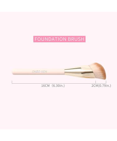 ENZO KEN Angled Foundation Brush for Liquid Makeup Cream Contour Brush for Cream Makeup Liquid Foundation Brush Liquid Foundation Makeup Brushes for Liquid Foundation Concealer Blush. (Pink 11L) - Buy Online on GoSupps.com
