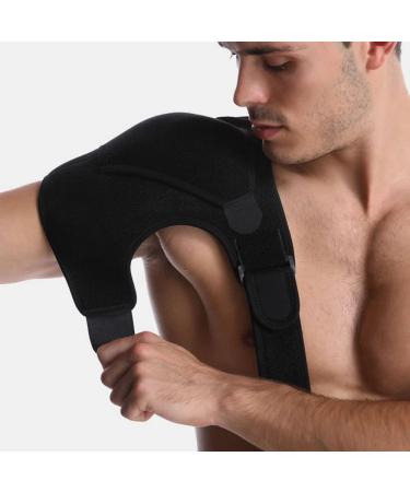 DZOZO Adjustable Shoulder Stability Brace - Neoprene Compression Sleeve for Rotator Cuff Injuries, Arthritis, Sprains - Injury Recovery Support - Buy Online on GoSupps.com