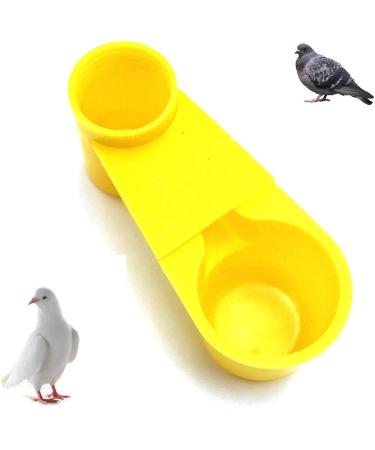 Lucky Farm 10 Pcs Birds Waterer Cups Soda Pop Water Bottle Drinker Spring Quail Dove Chicken Pigeon Drinking Bowl (Yellow) - Buy Online on GoSupps.com