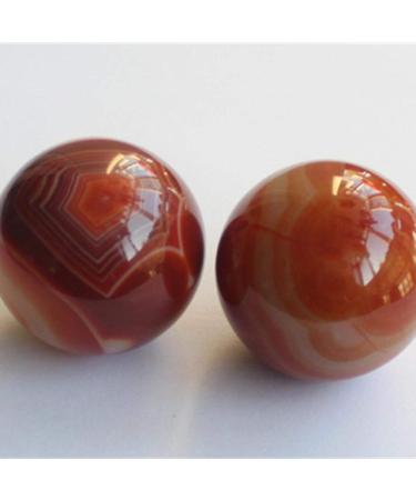 Dixinla Baoding Fitness Ball Natural South Red Agate Fitness Ball Handball Red Agate Fitness Ball Chinese Ball bead through 35mm