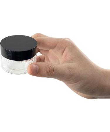 1 oz Clear Plastic Pot Jars with Black Lids - 20 Pcs for Cosmetic Lotion, Cream, Eye Shadow - Buy Online on GoSupps.com