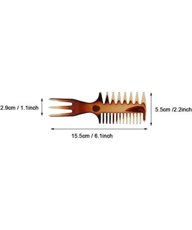Retro Hairstyle Comb Men's Wide Teeth Resin Comb Anti-static Suitable for Salon and Home Use (4 three-purpose comb width) - Buy Online on GoSupps.com