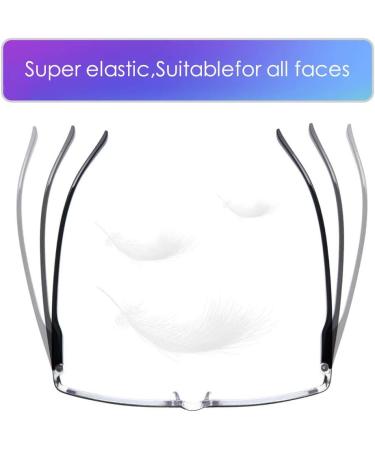 LUFF 4Pcs Anti-Blue Ray Reading Glasses - Portable Ultralight Readers 2.25X in Black | International Shipping Available - Buy Online on GoSupps.com