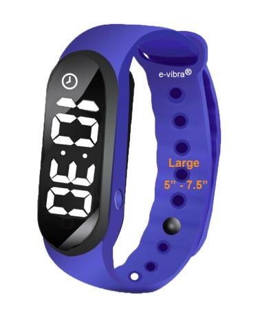 e-vibra Medical Reminder Watch with 12 Alarm Functions with Timer and 12 Daily Alarms (Royal Blue - Large) Royal Blue