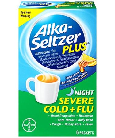 Alka-Seltzer Plus Severe Cold and Flu Night Powder 6 Count - Buy Online on GoSupps.com