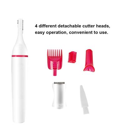 Buy Electric Shaver & Eyebrow Trimmer - Women's Hair Shaver with Detachable Cutter Heads | International Shipping Available - Buy Online on GoSupps.com