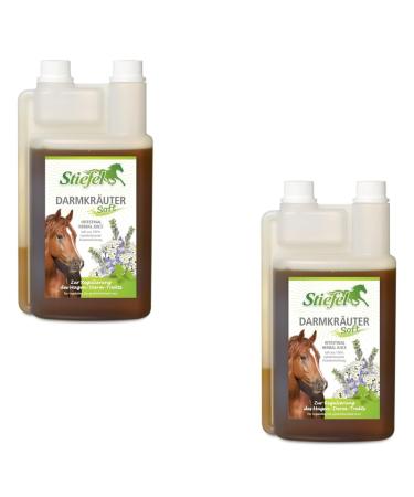 Stiefel Intestinal Herb Juice | Pack of 2 | 2 x 1 Liter | Liquid Food Supplement for Horses | Support for Bloating, Water Dropping, Diarrhea and