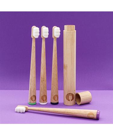 Toni Fresh Travel Set - Eco-Friendly Bamboo Toothbrush (White) | International Shipping Available - Buy Online on GoSupps.com