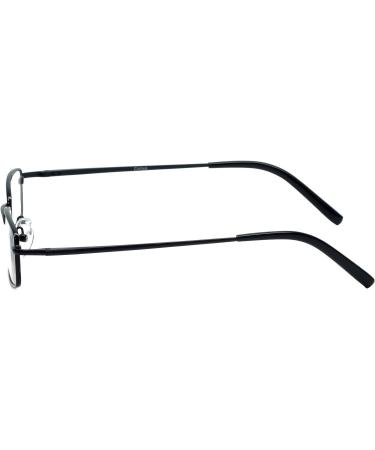 Calabria 753-XL Rectangle Reading Glasses +2.00 | Lightweight Metal Readers for Men & Women | Adjustable Nose Pads | Black 2.0x - Buy Online on GoSupps.com