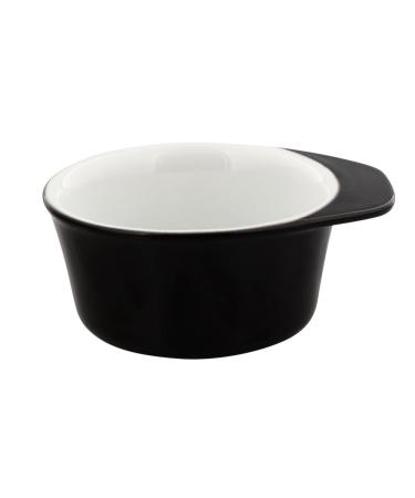 Shaving bowl made of porcelain shaving soap dish black - Black Aurawerk for shaving soap black