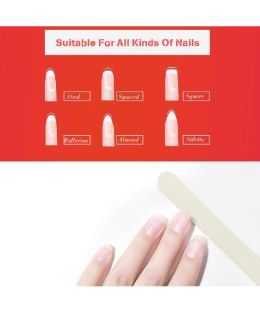 Double Sided Emery Board Nail Files 80/100 Grit - 50Pcs | For Poly Gel & Acrylic Nail Extension | Manicure Pedicure Tool - White - Buy Online on GoSupps.com