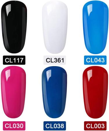 Lagunamoon Gel Nail Polish Set - Red Black White Colors - Long Lasting Salon Quality - UV LED Light - 8ml Hot Lips - Manicure Gift Set - Buy Online on GoSupps.com