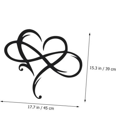 PRETYZOOM 1pc Iron Pendant Home Decor Locket Heart Symbol Loving Heart Pendant Wall Hanging Household 45x39cm Black - Buy Online on GoSupps.com