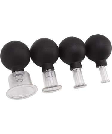 TYCIONG 4-Piece Glass Fire Cupping Set for Pain Relief - Body Face Leg Arm Back Shoulder & Muscle Therapy - Buy Online on GoSupps.com