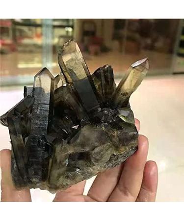 1pc Natural Rock Smoky Quartz Cluster Crystals Stones Home Decoration 200-300g Full of Texture - Buy Online on GoSupps.com