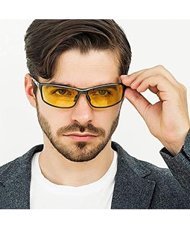 Bircen Night Vision Glasses for Driving - HD Anti Glare Al-Mg Frame for Men and Women - Buy Online on GoSupps.com