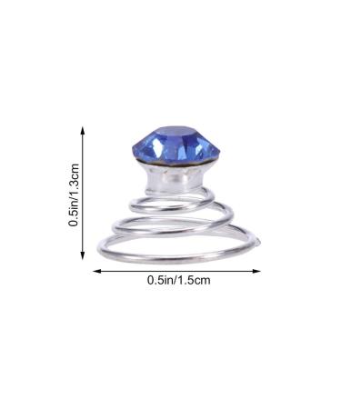 Uonlytech Light Blue Pearl Clip Hair Twists - 12PCS Rhinestone Spiral Hair Pins for Stunning Blue Hairstyles - Buy Online on GoSupps.com