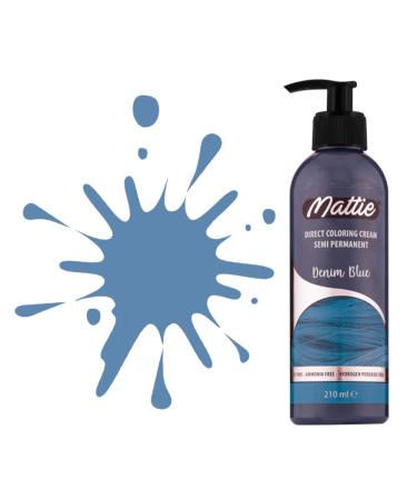 Mattie 11 Denim Blue Vegan Semi-Permanent Hair Dye - 210ml Direct Color Cream for Vibrant Results - Buy Online on GoSupps.com