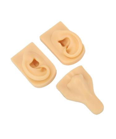 Silicone Nose Model Reusable Silicone Ear Nose Model Soft Simulation Nose Rings (Light Skin Color)