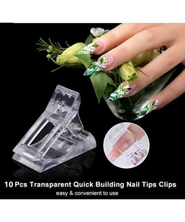 10 Pack Nail Tips Clips for Fast Polygel Extensions - UV LED Builder Tool for Manicure & Nail Art - Buy Online on GoSupps.com