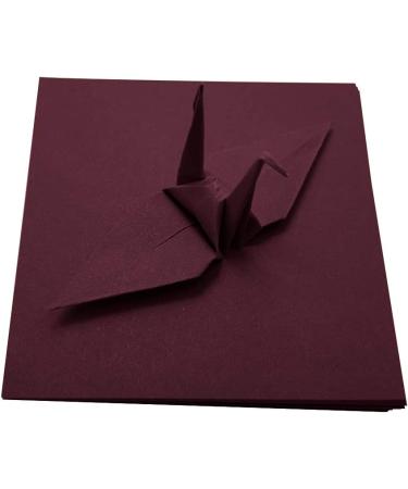 100 Double-Sided 3x3 Origami Paper in Sunrise Colors for Cranes and Scrapbooking (#S09 Burgundy) - Buy Online on GoSupps.com