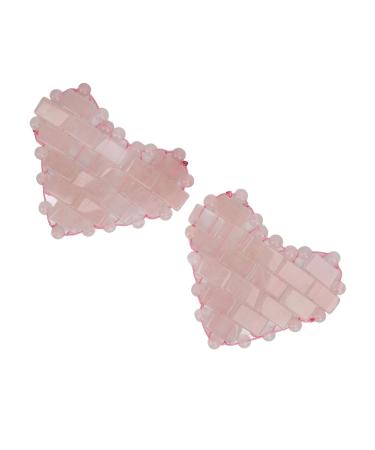 Verdant Touch Jade Stone Eye Patches - Heart-Shaped Pink Eye Pads for Facial Edema Relief | 2 Pack - Buy Online on GoSupps.com