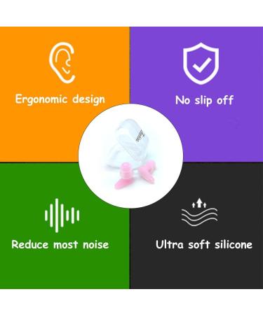 Buy Zooshine 6 Pairs Washable Silicone Ear Plugs - Noise Cancelling & Reduction for Sleep Travel Work & Study (Pink) - International Shipping Available - Buy Online on GoSupps.com
