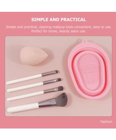 Buy Heallily Foldable Makeup Brush Cleaning Box Set - Silicone Scrubber & Bowl for Cosmetics - 4 Mixed Colors - International Shipping Available - Buy Online on GoSupps.com