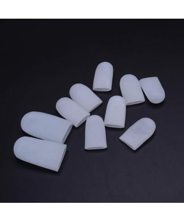 Silicone Toe Sleeve Covers - 5 Pairs for Ingrown Toenails, Corns, Blisters, Cracking, Eczema - Sizes S-L - Buy Online on GoSupps.com