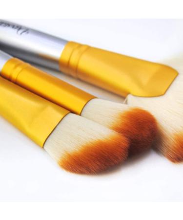 Bright Yellow Makeup Brushes Set - Professional Cosmetic Brush Set with Travel Bag, Cruelty-Free Fibers - Buy Online on GoSupps.com