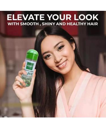 ican London Hair Polisher Olive Moisturizing Shine Serum Alcohol Free 207ml - Buy Online on GoSupps.com