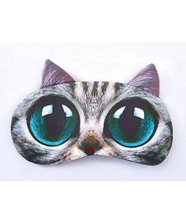 HappyDaily Set of 3 Beautiful 3D Cat Sleep Masks in Pink/Grey/Black | Comfortable Eye Cover for a Restful Sleep - Buy Online on GoSupps.com