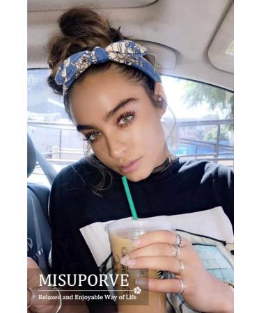 Boho Cloth Headbands for Women - 3 Pack of Knotted Head Bands - Non Slip Hairbands for Workout - Elastic Bandana Hair Accessories - Buy Online on GoSupps.com