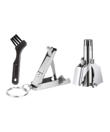 FRCOLOR 1set Nose Hair Trimmer With Stainless Steel Scissors Thinning Scissors Compact Lightweight For Men Always Ready To Use