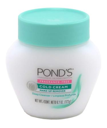 Ponds Cold Cream Make-Up Remover Fragrance-Free 6.1 Ounce (2 Pack)