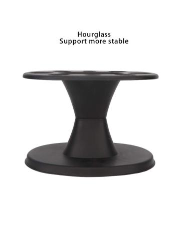 Plastic Round Hair Brush Holder - Stylish Black Hair Styling Brush Stand - Buy Online on GoSupps.com