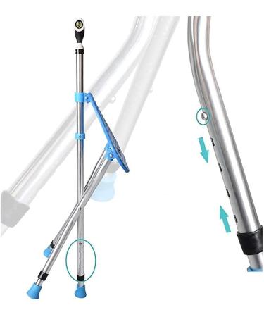 Folding Retractable Crutches Three-Legg Chairs Walking StickLights Canes Lightweight Anti-Skid Hiking Blue 87.5-97.5Cm Climbing Elderly Travelg Everything is fine - Buy Online on GoSupps.com