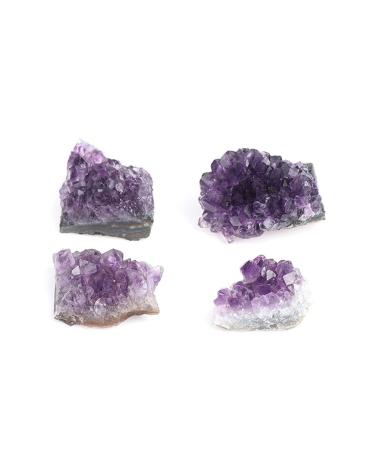 Natural crystal rough Healing Mineral Stone 200-500gNatural Amethyst Crystal Cluster Quartz Raw Crystals Healing Stone Decoration Ornament Purple Feng Shui Stone Ore Minera Chakra Balance Gemstone Dec
